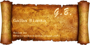 Galba Bianka névjegykártya